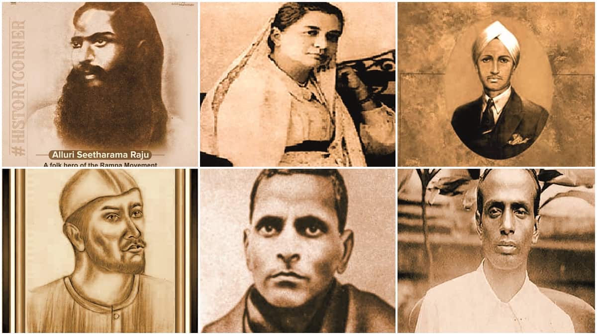 Unsung heroes, freedom fighters, Alluri Sitarama Raju, Surya Sen, Peer Ali Khan, Potti Sreeramulu,