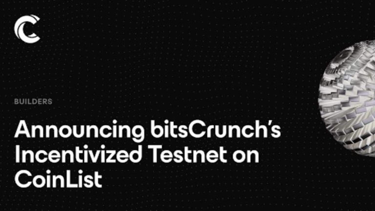 bitsCrunch paljastaa kannustetun testiverkkonsa CoinListissä