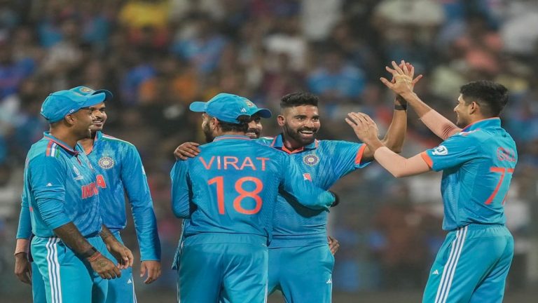 Intian ja Sri Lankan kohokohdat, MM-kisat 2023: Sri Lanka sarjassa 55 juoksua, kun Men in Blue voittaa massiivisella 302 juoksulla