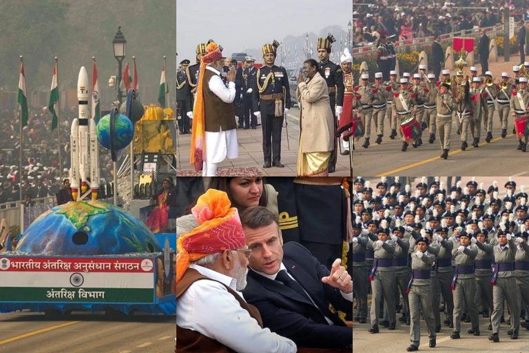 Tasavallan 75. päivän juhlallisuudet: Macron saa vilauksen Intian sotilaallisesta kyvystä naisten hallitseessa R-Day-paraatia – Katso kuvat – Puolustusgalleria Uutiset
