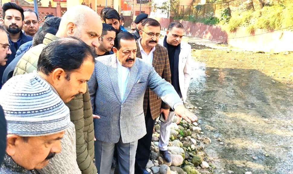 On-site review of the River Devika Rejuvenation Project by Union Minister Dr Jitendra Singh (Image/PIB)