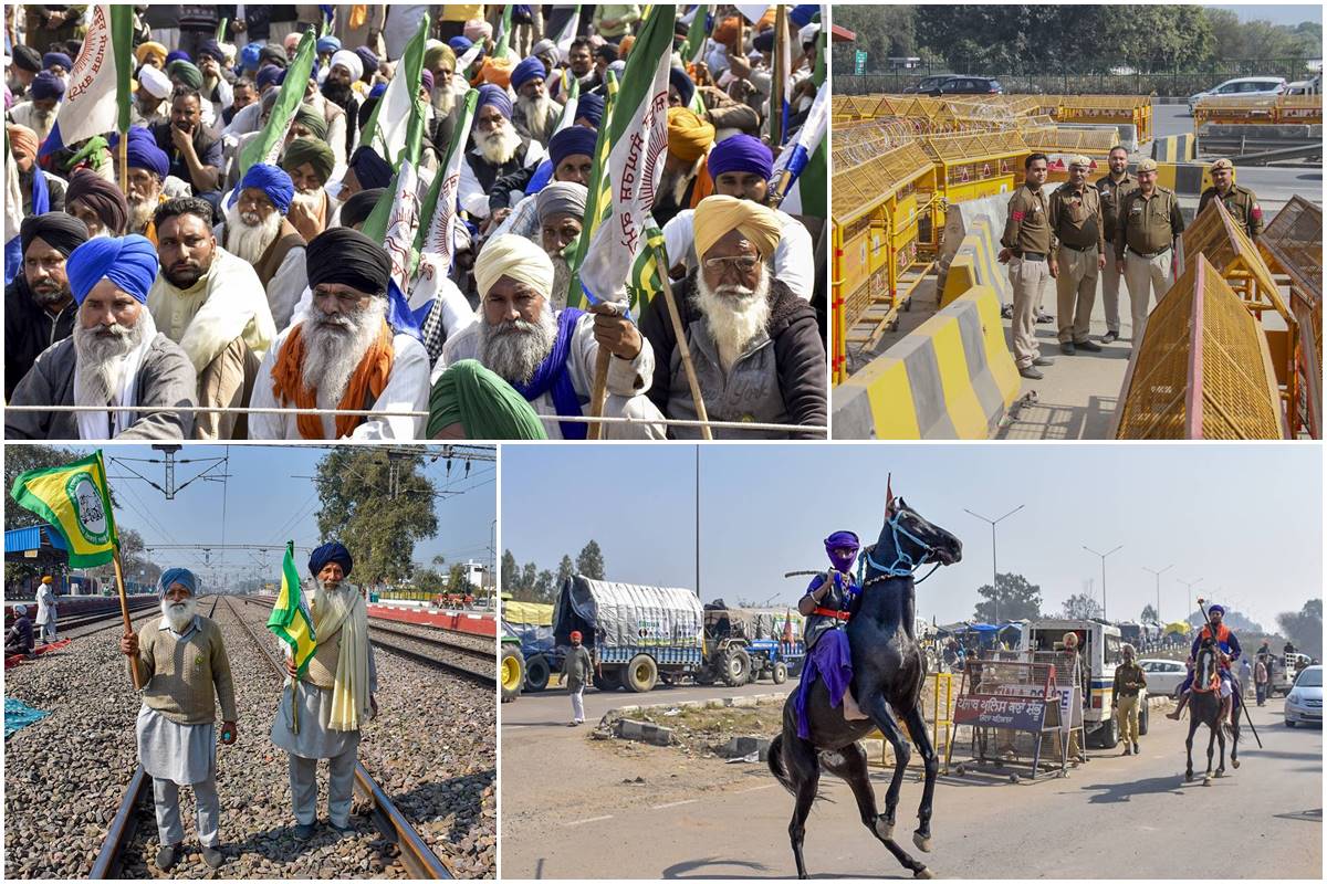 "Delhi Chalo" -marssi: Maanviljelijöiden agitaatio alkaa viidentenä päivänä, BKU (Ugrahan) protestoi BJP:n johtajien kotien ulkopuolella - KUVAT - bisnes-galleria Uutiset